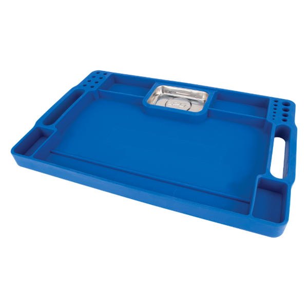 Performance Tool® - 14.2" x 9" Blue Fender Buddy Flexible Tray with Additional Magnetic Tray