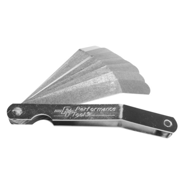 Performance Tool® - 0.008 to 0.026" SAE and Metric Stainless Steel Angled Tappet Feeler Gauge Set
