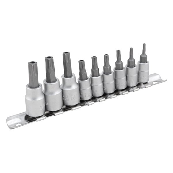 Performance Tool® - Mixed Drive Size Torx (TR) Bit Socket Set 9 Pieces