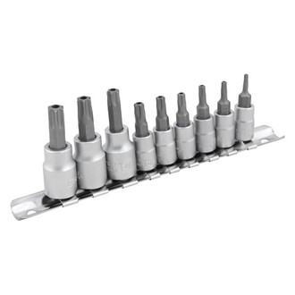 Performance Tool® - Mixed Drive Size Torx (TR) Bit Socket Set 9 Pieces