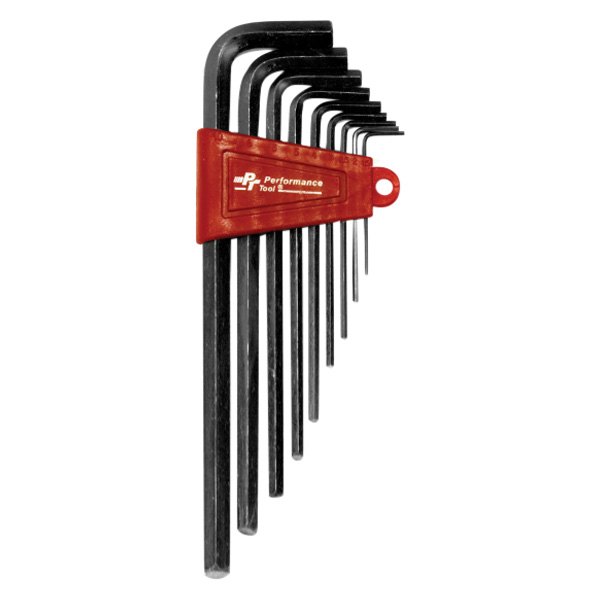 Performance Tool® - 9-Piece 1.5 to 10 mm Metric Long Arm Hex Key Set