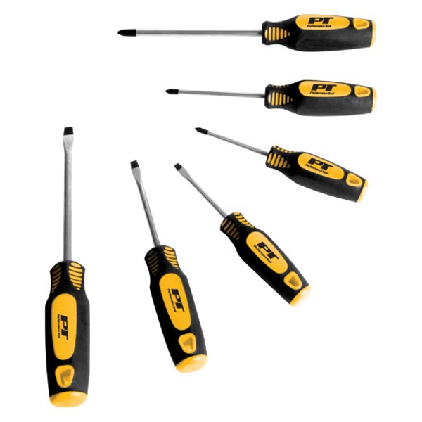 Performance Tool® - 6-piece Multi Material Handle Phillips/Slotted Mixed Screwdriver Set