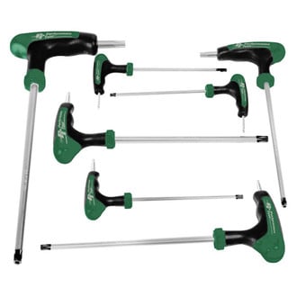 Performance Tool® - 7-Piece T10 to T40 Double Tip Multi-Material T-Handle Torx Key Set