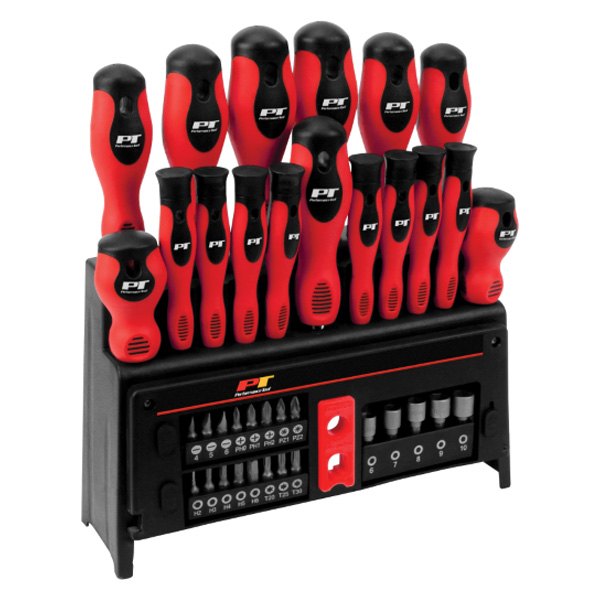 Performance Tool® - 39-piece Multi Material Handle Magnetic Phillips/Slotted/Torx/Pozidriv/Hex/Nut Driver Mixed Screwdriver Set