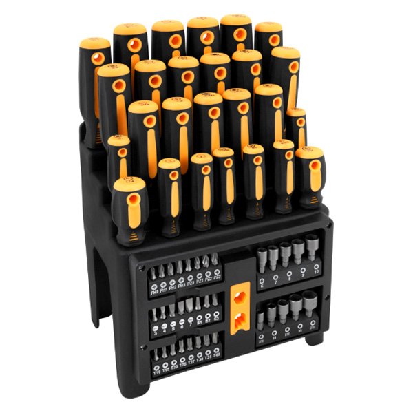 Performance Tool® - 60-piece Multi Material Handle Tamper Resistant Phillips/Slotted/Torx/Pozidriv/Hex/Nut Driver Mixed Screwdriver Set