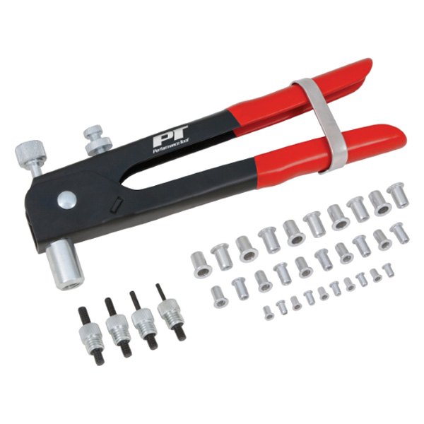 Performance Tool® - #6-32 to 1/4"-20 Plier Type Nut Rivet Tool Kit
