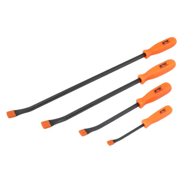 Performance Tool® - 4-piece 8" to 24" Curved End Orange Screwdriver Handle Pry Bar Set