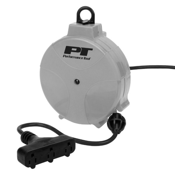 Performance Tool® W2275 - Retractable Cord Reels with 3 Outlets (20', 18  AWG) 