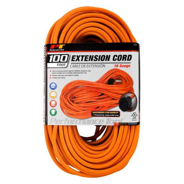 Performance Tool® W2277 - High Visibility Orange Extension Cord