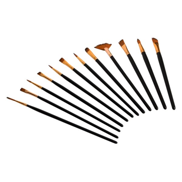 Performance Tool® - 12-piece Pointed/Flat/Angled Nylon Touch-Up Paint Brush Set