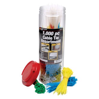 Performance Tool® - 4" to 12" x 8 lb Nylon Multi-Color Cable Ties Set