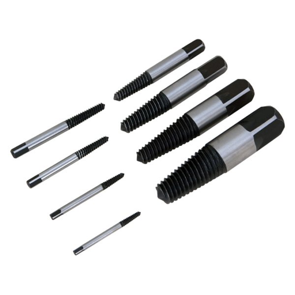 Performance Tool® - 8-piece 3/32" to 1-3/8" Square Shank Spiral Flute Screw Extractor Set