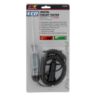Performance Tool® - 3 to 48 V DC LCD Digital Circuit Tester
