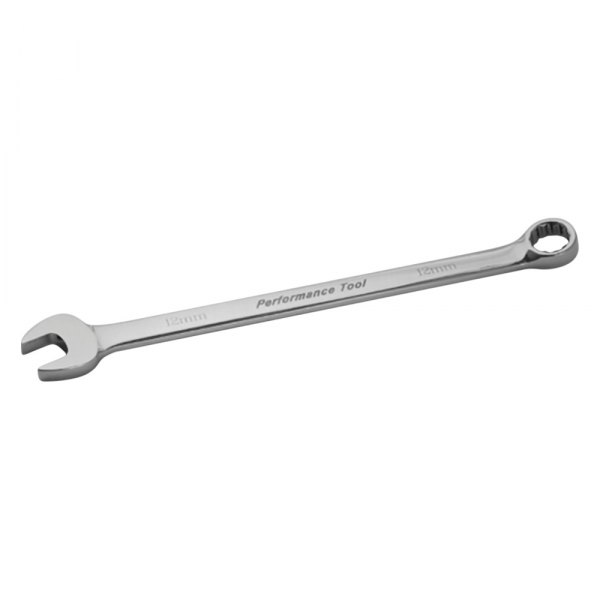 Performance Tool® - 12 mm 12-Point Angled Head Extended Nickel Chrome Combination Wrench