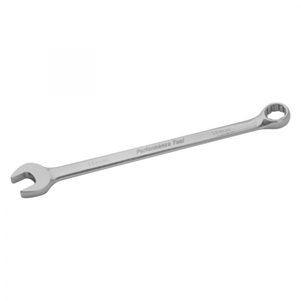 Performance Tool® - 15 mm 12-Point Angled Head Extended Nickel Chrome Combination Wrench
