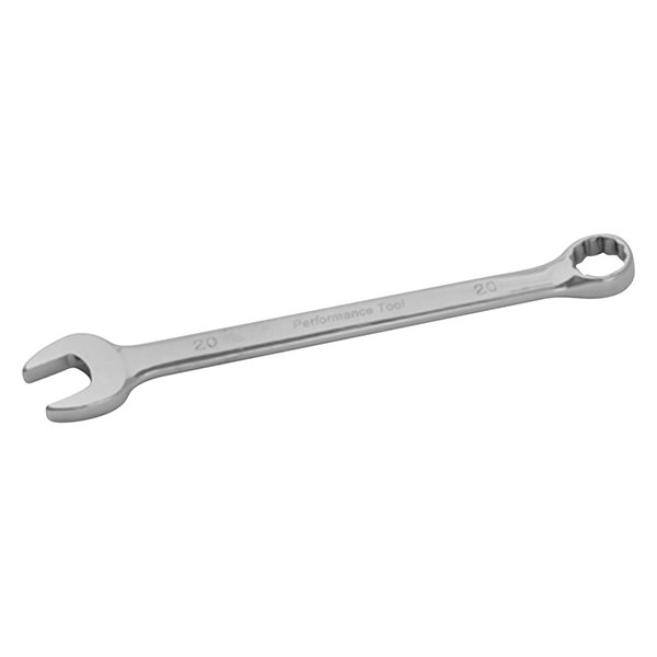 Performance Tool® - 20 mm 12-Point Angled Head Extended Nickel Chrome Combination Wrench
