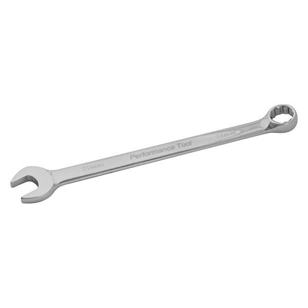 Performance Tool® - 21 mm 12-Point Angled Head Extended Nickel Chrome Combination Wrench