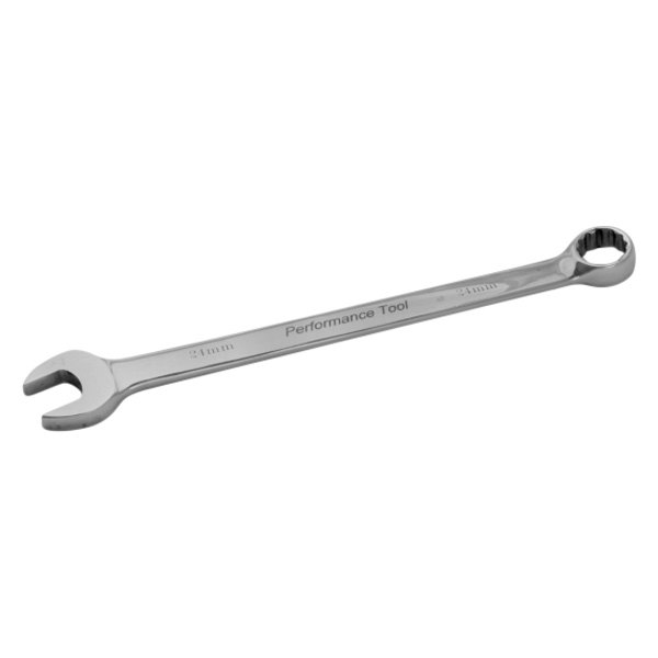 Performance Tool® - 24 mm 12-Point Angled Head Extended Nickel Chrome Combination Wrench