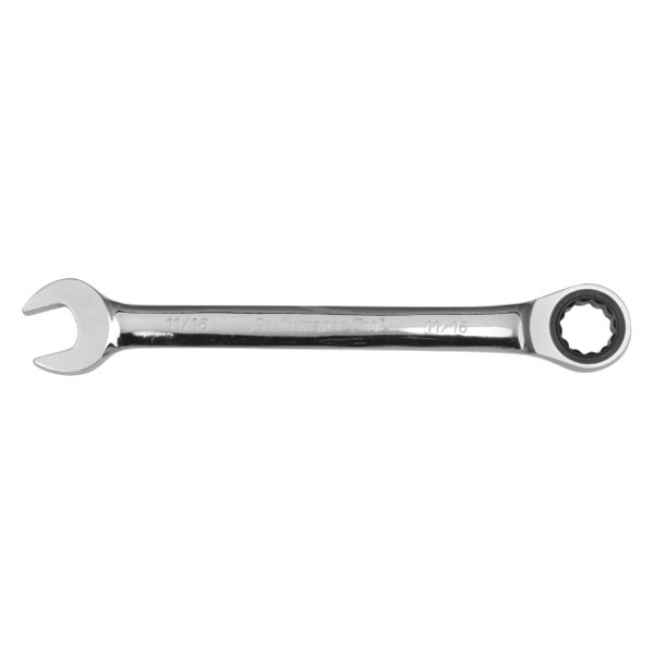 Performance Tool® - 11/16" 12-Point Straight Head 100-Teeth Ratcheting Combination Wrench