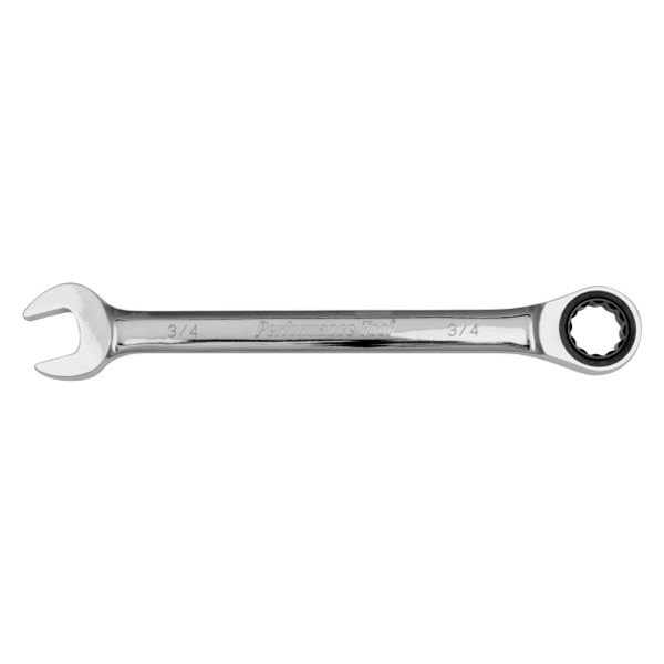 Performance Tool® - 3/4" 12-Point Straight Head 100-Teeth Ratcheting Combination Wrench