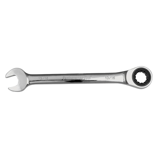 Performance Tool® - 13/16" 12-Point Straight Head 100-Teeth Ratcheting Combination Wrench