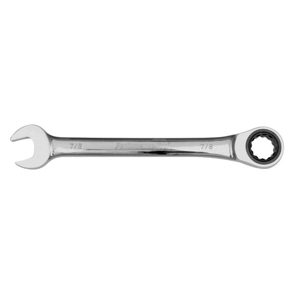 Performance Tool® - 7/8" 12-Point Straight Head 100-Teeth Ratcheting Combination Wrench