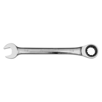 Performance Tool® - 7/8" 12-Point Straight Head 100-Teeth Ratcheting Combination Wrench