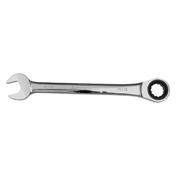 Performance Tool® - 15/16" 12-Point Straight Head 100-Teeth Ratcheting Combination Wrench