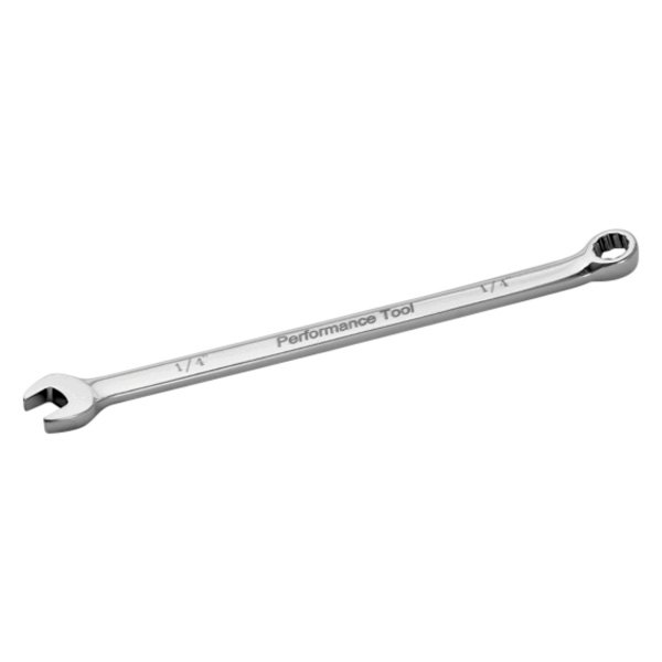 Performance Tool® - 1/4" 12-Point Angled Head Extended Nickel Chrome Combination Wrench