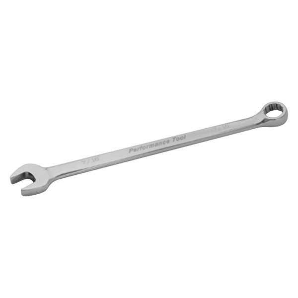 Performance Tool® - 7/16" 12-Point Angled Head Extended Nickel Chrome Combination Wrench