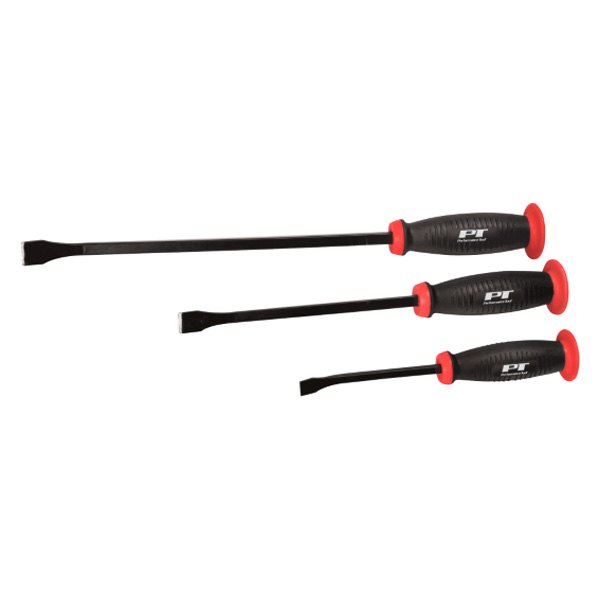 Performance Tool® - 3-piece 8" to 17-3/4" Curved End Strike Cap Screwdriver Handle Pry Bar Set