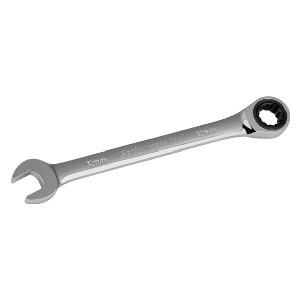 Performance Tool® - 12 mm 12-Point Straight Head 100-Teeth Ratcheting Combination Wrench