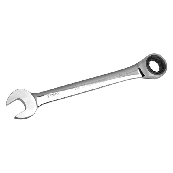 Performance Tool® - 21 mm 12-Point Straight Head 100-Teeth Ratcheting Combination Wrench