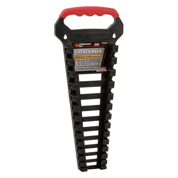Performance Tool® - SAE 13-Slot Black Wrench Rack