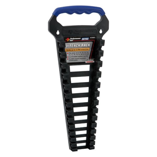 Performance Tool® - Metric 13-Slot Black Wrench Rack