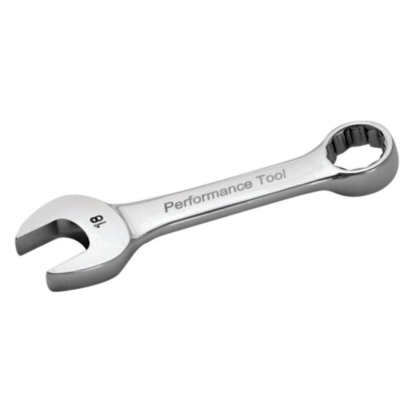 Performance Tool® - 18 mm 12-Point Angled Head Stubby Combination Wrench