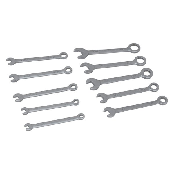 Performance Tool® - 10-piece 5/32" to 7/16" 12-Point Angled Head Ignition Full Polished Combination Wrench Set