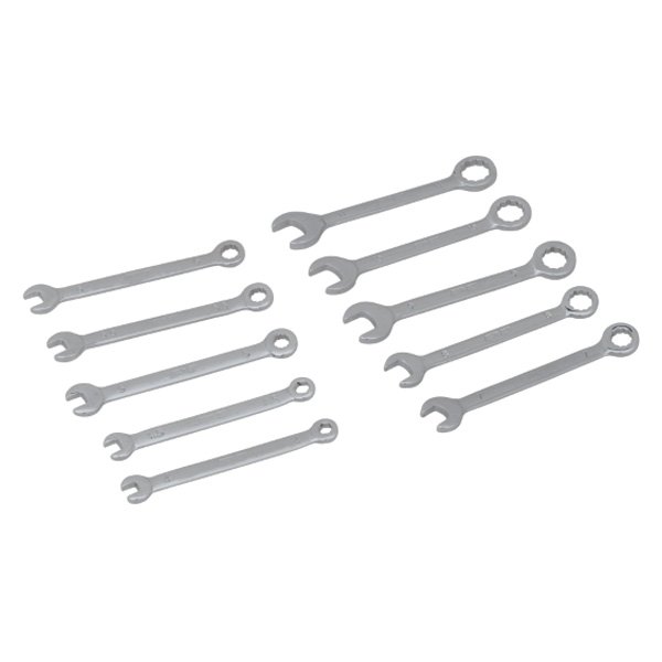 Performance Tool® - 10-piece 4 to 11 mm 12-Point Angled Head Ignition Full Polished Combination Wrench Set