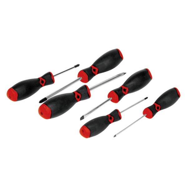 Performance Tool® - Professional™ 6-piece Multi Material Handle Magnetic Phillips/Slotted Mixed Screwdriver Set