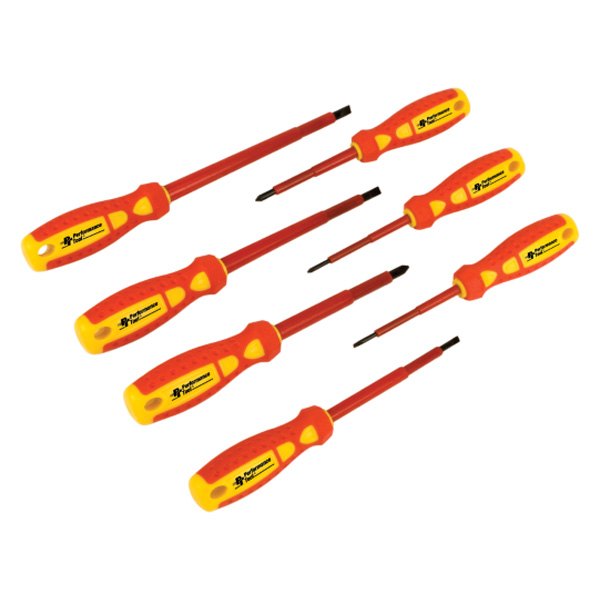 Performance Tool® - 7-piece Insulated Handle Phillips/Slotted Mixed Screwdriver Set