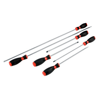 Performance Tool® - 6-piece Multi Material Handle Long Magnetic Phillips/Slotted Mixed Screwdriver Set