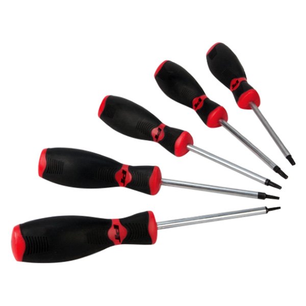Performance Tool® - 5-piece T10 to T27 Multi Material Handle Magnetic Torx Screwdriver Set