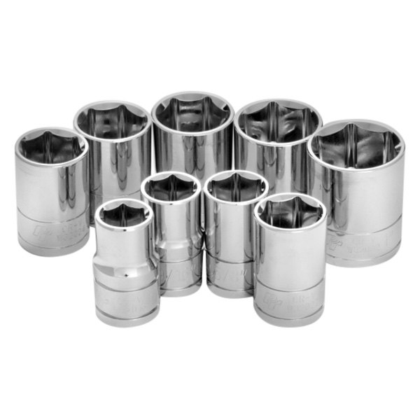 Performance Tool® - 1/2" Drive SAE 6-Point Socket Set 9 Pieces