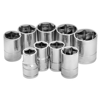 Performance Tool® - 1/2" Drive SAE 6-Point Socket Set 9 Pieces