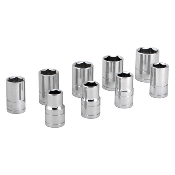 Performance Tool® - 1/2" Drive 6-Point Metric Socket Set 9 Pieces