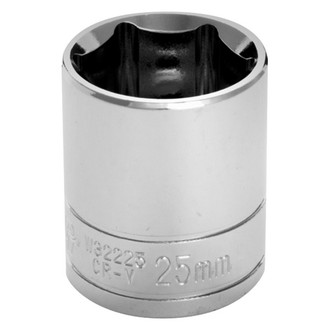 Performance Tool® - 1/2" Drive 25 mm 6-Point Metric Standard Socket