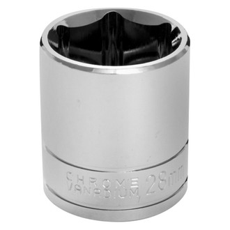 Performance Tool® - 1/2" Drive 28 mm 6-Point Metric Standard Socket