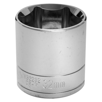 Performance Tool® - 1/2" Drive 32 mm 6-Point Metric Standard Socket