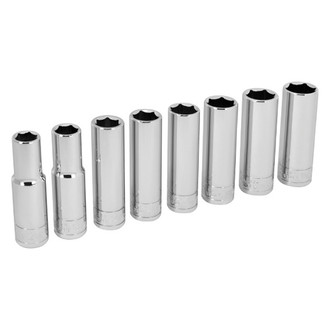 Performance Tool® - 1/2" Drive 6-Point Metric Deep Socket Set 8 Pieces