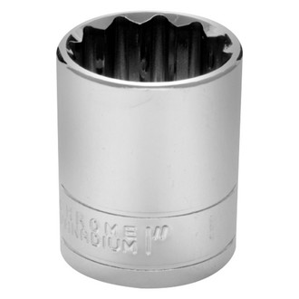 Performance Tool® - 1/2" Drive 1" 12-Point SAE Standard Socket